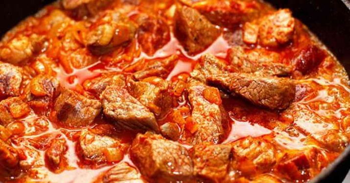 goveđi gulaš na proteinskoj dijeti